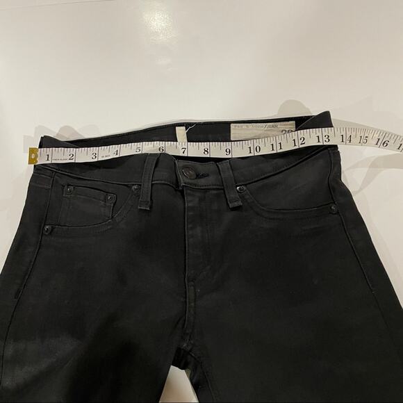 Rag & Bone‎ Distressed Black / Dark Gray Mid Rise Legging Skinny Jeans Size 26 - Picture 9 of 12